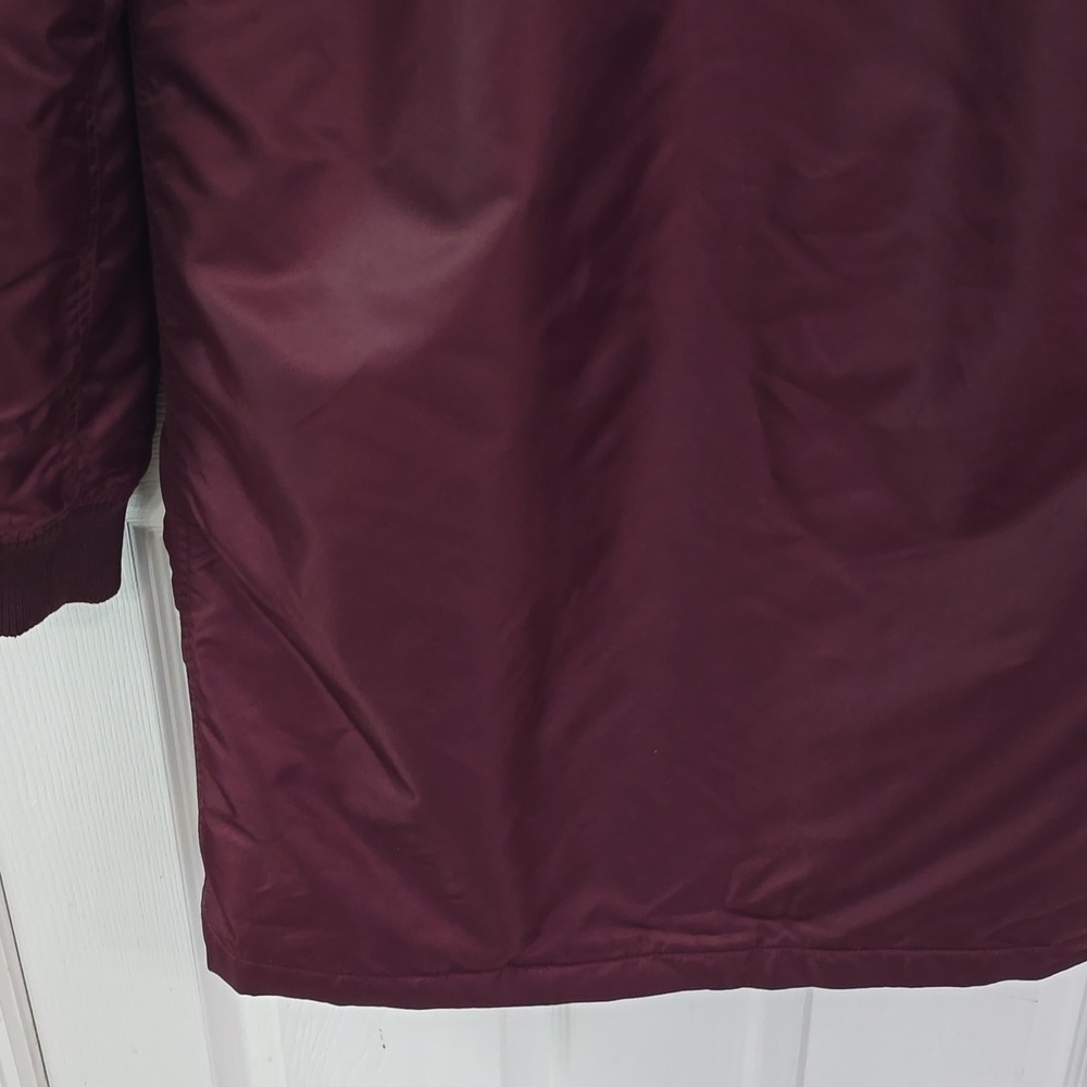 Forever 21 Men Longline Bomber Jacket Burgundy Size XS - Picture 10 of 15